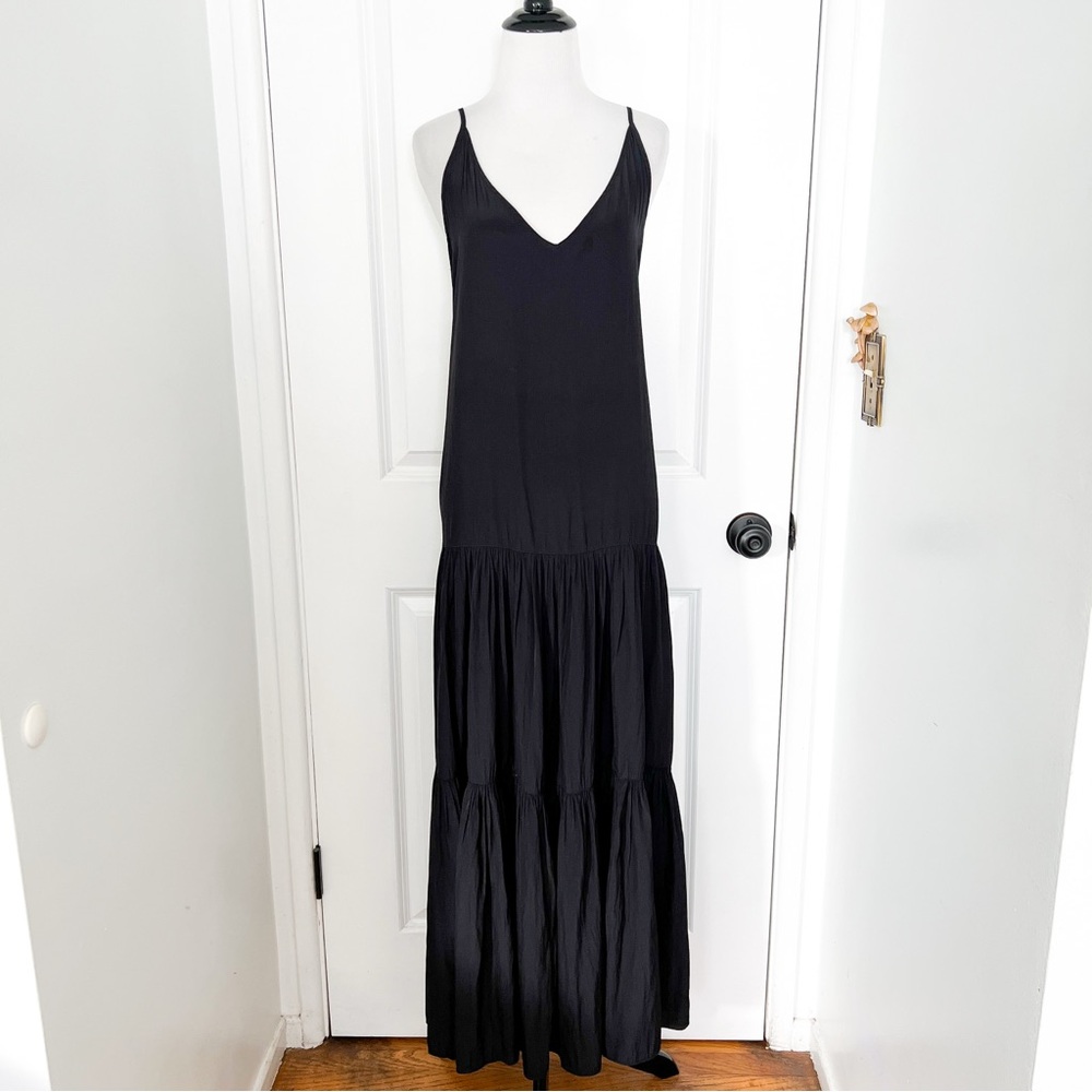 REVOLVE Black V-Neck Spaghetti Strap Maxi Dress
